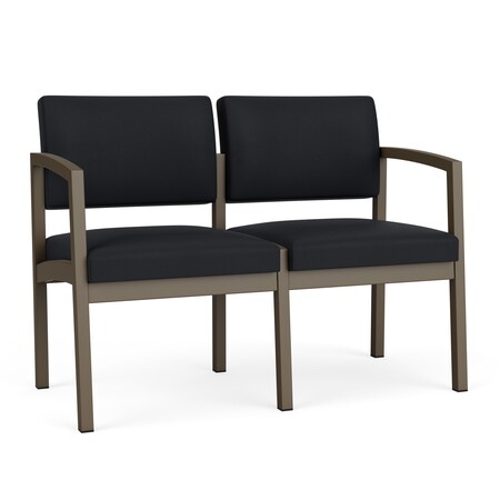 Lesro Lenox 2 Seat Tandem Seating W/ No Center Arm, 43.5 in W 24.5 in L 32 in H LS2101
